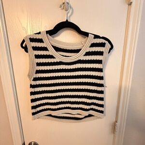 Striped Black and White Kids Top